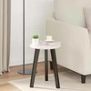 Stalo viršus Ypatingai blizgi balta Ø 30 x 1,5 cm