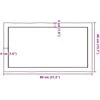 Stalviršis, 80x40x(2-6) cm, medienos masyvas, su gyvu kraštu