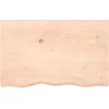 Stalviršis, 80x50x(2–6)cm, neapdorotas ąžuolo medienos masyvas
