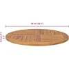 Stalviršis, 90cm, tikmedžio medienos masyvas, apskritas, 2,5cm