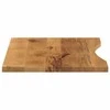 stalviršis su išlenkta 80x50x2,5 cm medžio masyvo grubus mango