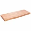 Stalviršis, šviesiai rudas, 100x40x(2-6) cm, medienos masyvas