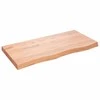 Stalviršis, šviesiai rudas, 100x50x(2-6) cm, medienos masyvas