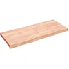 Stalviršis, šviesiai rudas, 140x60x(2-6) cm, medienos masyvas
