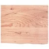 Stalviršis, šviesiai rudas, 60x50x(2-6) cm, medienos masyvas