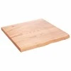 Stalviršis, šviesiai rudas, 60x60x(2-4) cm, medienos masyvas