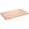 Stalviršis, šviesiai rudas, 80x50x(2-4) cm, medienos masyvas