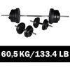Štanga + 2 hanteliai, 60,5kg rinkinys