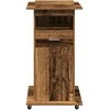 Podiumas su ratu Senas medis 55 x 55 x 107 cm Apdirbta mediena
