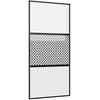 Stiklinės durys 102,5 x 2 x 205 cm Aliuminis Juoda