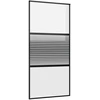 Stiklinės durys 102,5 x 2 x 205 cm Aliuminis Juoda