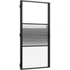 Stiklinės durys 102,5 x 3,5 x 201,5 cm Aliuminis Juoda