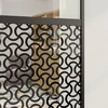 Stiklinės durys 76 x 2 x 205 cm Aliuminis Juoda