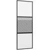 Stiklinės durys 76 x 2 x 205 cm Aliuminis Juoda