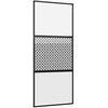 Stiklinės durys 90 x 2 x 205 cm Aliuminis Juoda