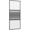 Stiklinės durys 90 x 2 x 205 cm Aliuminis Juoda