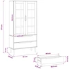 Stiklinis vitrininis kabinetas Juodas 90 x 35 x 175 cm