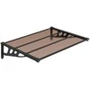 Stogelis durims, juodos spalvos, 122x90cm, polikarbonatas