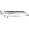 Stogelis durims, juodos spalvos, 150x100cm, polikarbonatas