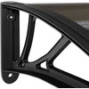 Stogelis durims, juodos spalvos, 150x75cm, polikarbonatas