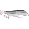 Stogelis durims, juodos spalvos, 150x75cm, polikarbonatas