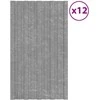 Stogo plokštė 12 pcs Sidabrinė 80 x 45 cm Galvanizuotas plienas