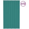 Stogo plokštė 12 pcs Žalia 80 x 45 cm Galvanizuotas plienas