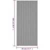 Stogo plokštė 36 pcs Pilka 100 x 45 cm Galvanizuotas plienas
