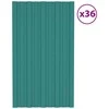 Stogo plokštė 36 pcs Žalia 80 x 45 cm Galvanizuotas plienas