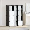 Storage Cube Organizer su 12 kubelių ir pakabinamų strypų PP