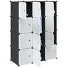 Storage Cube Organizer su 12 kubelių ir pakabinamų strypų PP