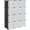 Storage Cube Organizer su 12 kubelių ir pakabinamų strypų PP