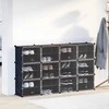 Storage Cube Organizer su 12 kubelių ir durelėmis Juodas PP