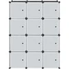 Storage Cube Organizer su 12 kubelių ir pakabinamų strypų PP