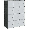 Storage Cube Organizer su 12 kubelių ir pakabinamų strypų PP