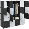 Storage Cube Organizer su 16 kubelių ir pakabinamų strypų PP