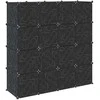 Storage Cube Organizer su 16 kubelių ir pakabinamų strypų PP