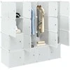 Storage Cube Organizer su 16 kubelių ir pakabinamų strypų PP
