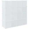 Storage Cube Organizer su 16 kubelių ir pakabinamų strypų PP