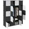 Storage Cube Organizer su 20 kubelių ir pakabinamų strypų PP