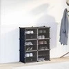 Storage Cube Organizer su 6 kubeliais ir durelėmis juodas PP