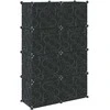 Storage Cube Organizer su 8 kubeliais ir durelėmis Juodas PP