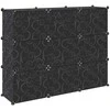 Storage Cube Organizer su 9 kubeliais ir durelėmis juodas PP
