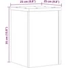 Stovai augalams, 2vnt., sendintos medienos, 25x25x35cm, mediena