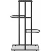 Stovas augalams, 4 lentynos, juodas, 43x22x76cm, metalas