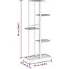 Stovas augalams, 5 lentynos, baltas, 43x22x98cm, metalas