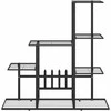 Stovas augalams, juodos spalvos, 94,5x25x88cm, metalas