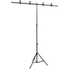 Stovas fonui, juodos spalvos, 151x60x(70–200)cm, T formos