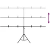 Stovas fonui, juodos spalvos, 201x60x(70–200)cm, T formos