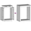 Stovas malkoms, 60x40x80cm, galvanizuotas plienas